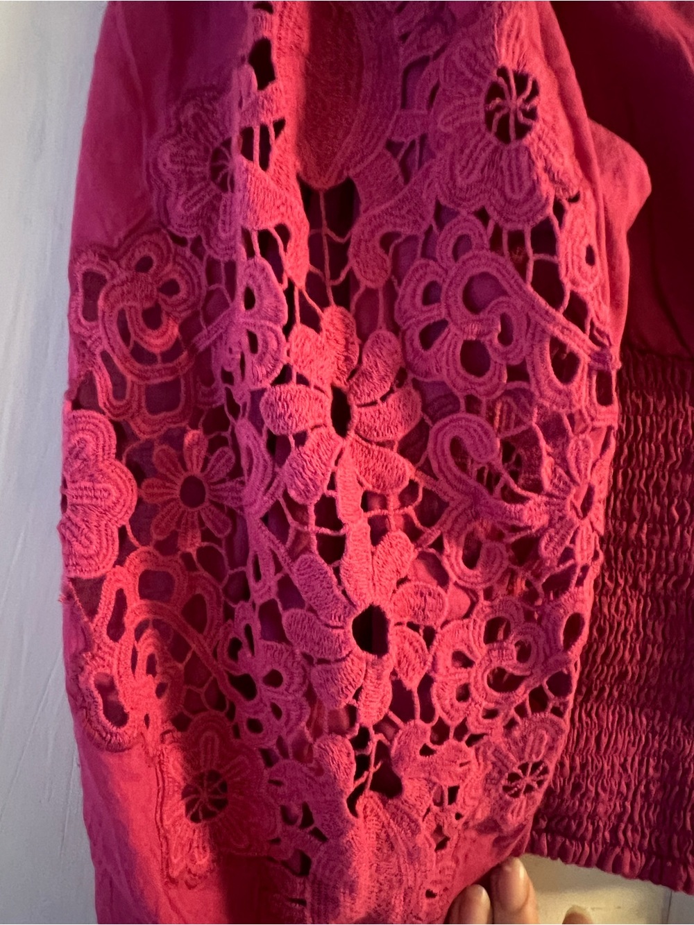 Farm Rio Pink Lace Top NWT - Picture 6 of 11